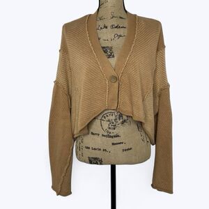 Free People We The Free Tera Cardi Cardigan Sz S Terra Cotta Cropped Boho Earthy